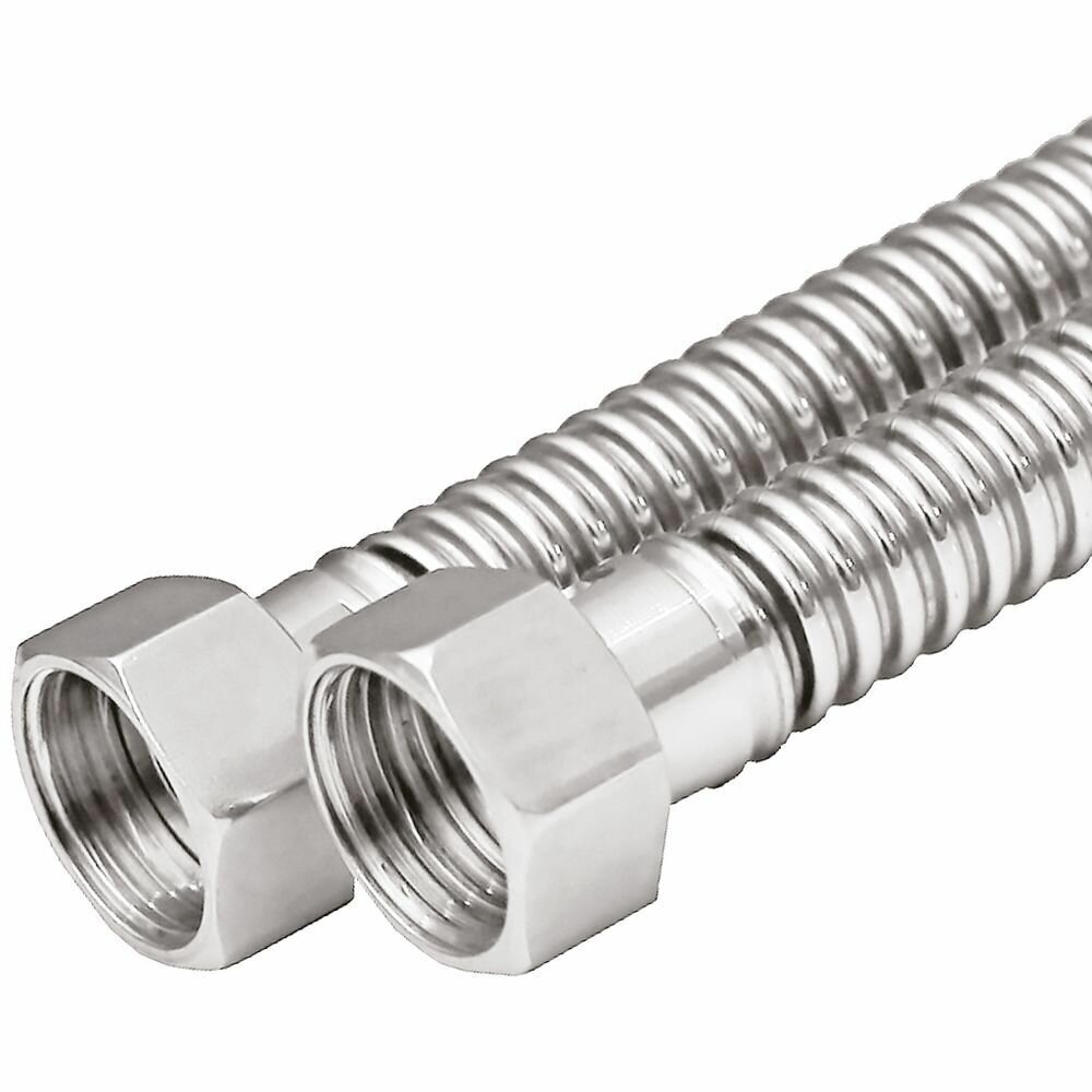 Подводка для газа 1/2"х2.5 м, Г-Г, сильфон, AquaLink, 07014