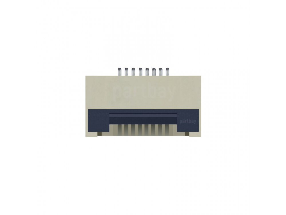 Коннектор для FFC FPC шлейфа 8-pin шаг 0.5mm ZIF нижние контакты SMT - фотография № 3