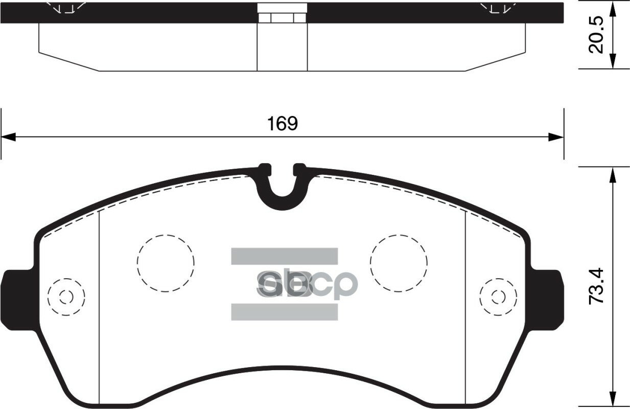 Sp1425sns_=Gdb1696=1243 00 [2E0698151a] !Колодки Дисковые П Mb Sprinter Vw Crafter 50 2.5Tdi 06> Sangsin brake арт. SP1425