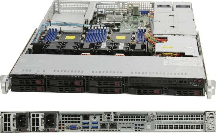 Сервер в корпусе высотой 1U Никс sS9500/pro1U Z0745166 Xeon Silver 4215R/256 ГБ/1 x 240 Гб SSD/Aspeed AST2500