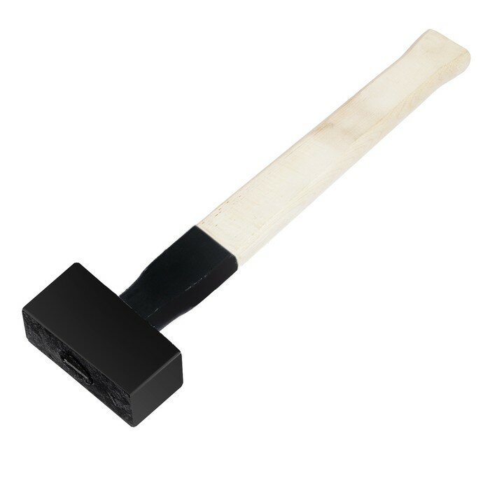 фото Кувалда литая ЛОМ, 3 кг, деревянная рукоятка