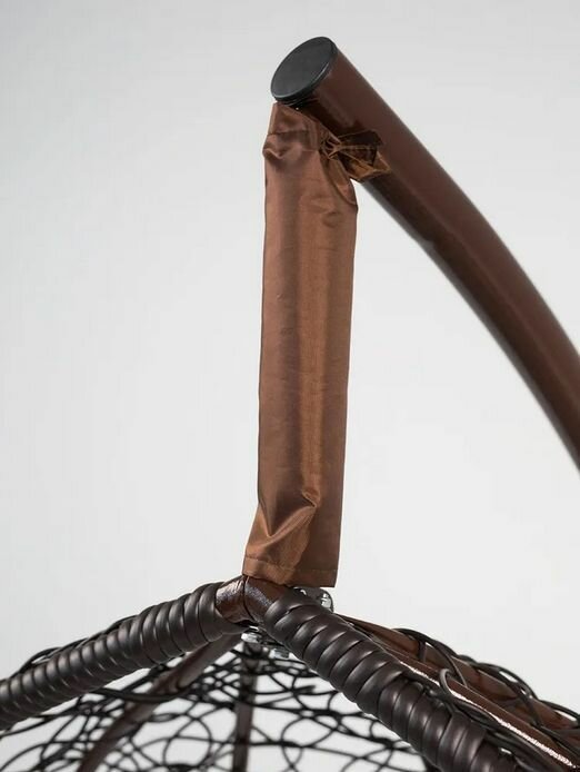 Садовое подвесное кресло из ротанга Yova Folding, венге/коричневый - фотография № 5