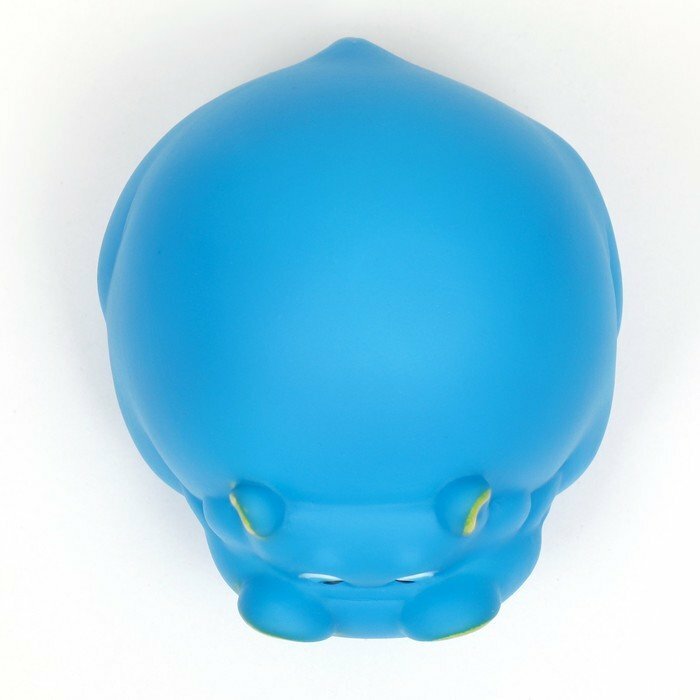 Игрушка пищащая "Бегемотик", 8 х 6 см, синяя (комплект из 9 шт) - фотография № 3