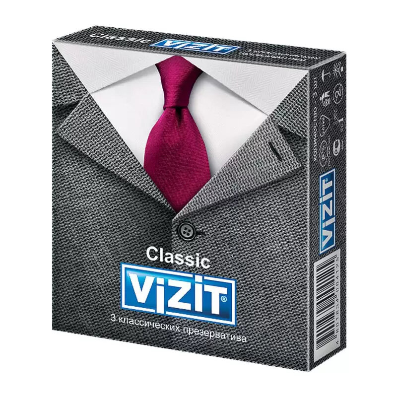 VIZIT Classic презервативы классические 3 шт.