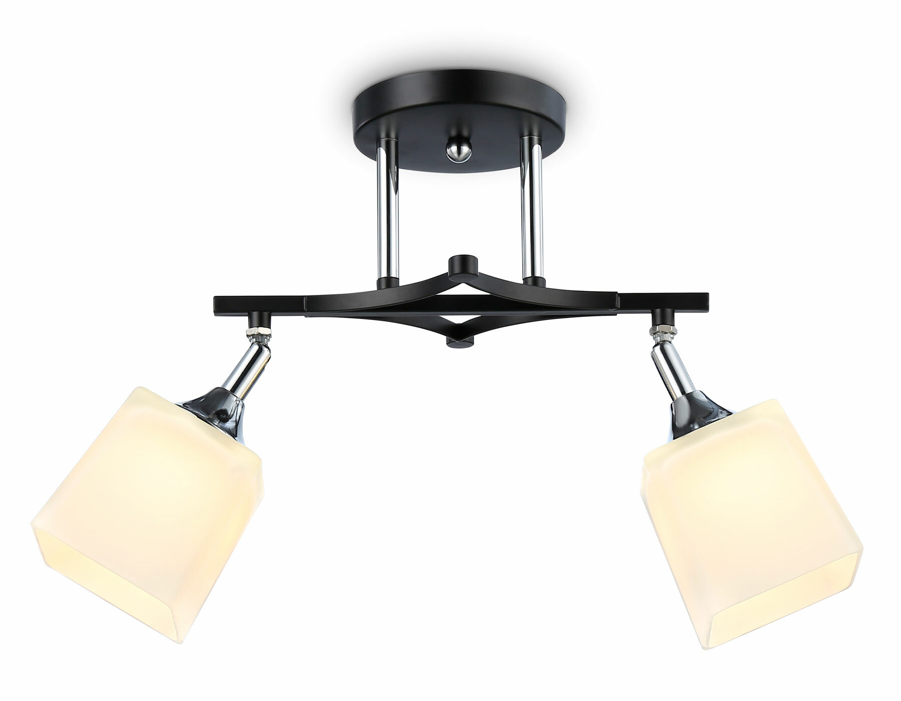 фото Подвесной светильник Ambrella light TR303063/2 BK/CH/FR черный/хром/белый матовый E27/2 max 40W 560*145*260