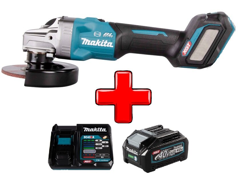 УШМ аккумуляторная "Makita" XGT BL GA023GZ + Набор Makita 191J67-0 - фотография № 1