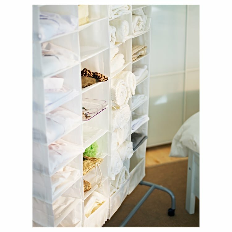 Органайзер для хранения, 9 отделений, 22x34x120 см, IKEA SKUBB, белый - фотография № 3