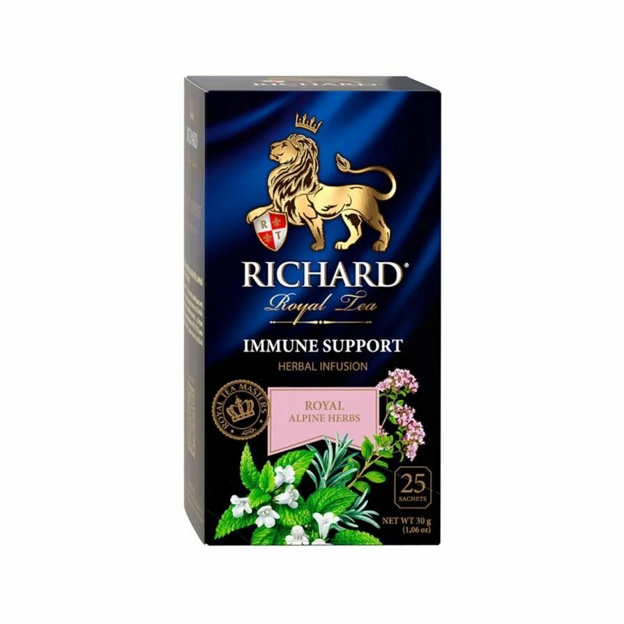 Richard Royal чай Alpine Herbs Immune Support 25пак - 3 штуки - фотография № 2