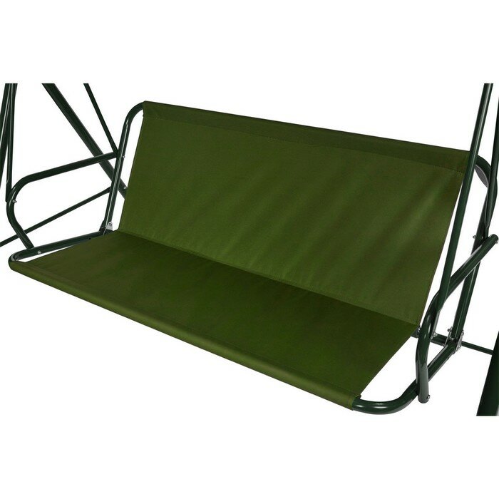 Усиленное тканевое сиденье для садовых качелей 110x50/45 см, оксфорд 600, олива - фотография № 1
