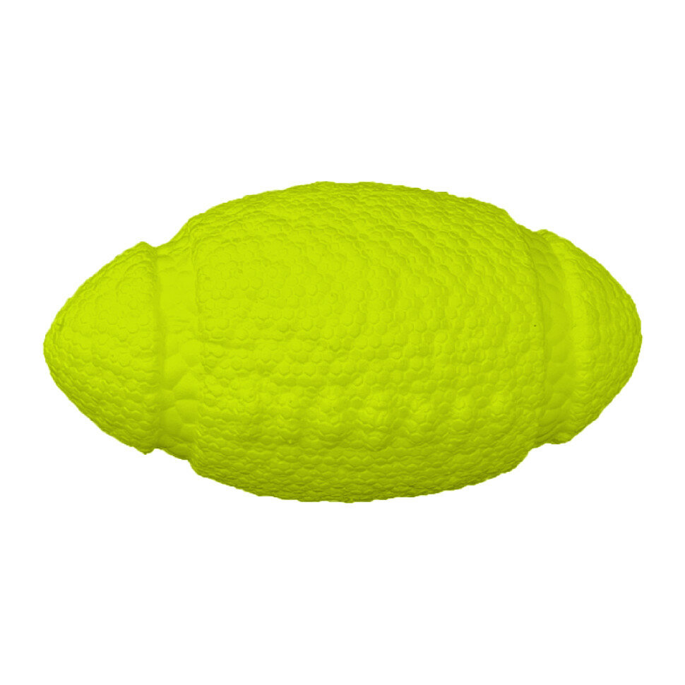 Mr.Kranch игрушка для собак Мяч-регби неоново-желтый 14 см