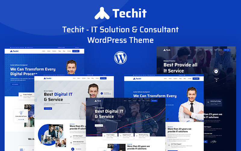Шаблон Wordpress Techit - IT Solution & Consultant Тема WordPress