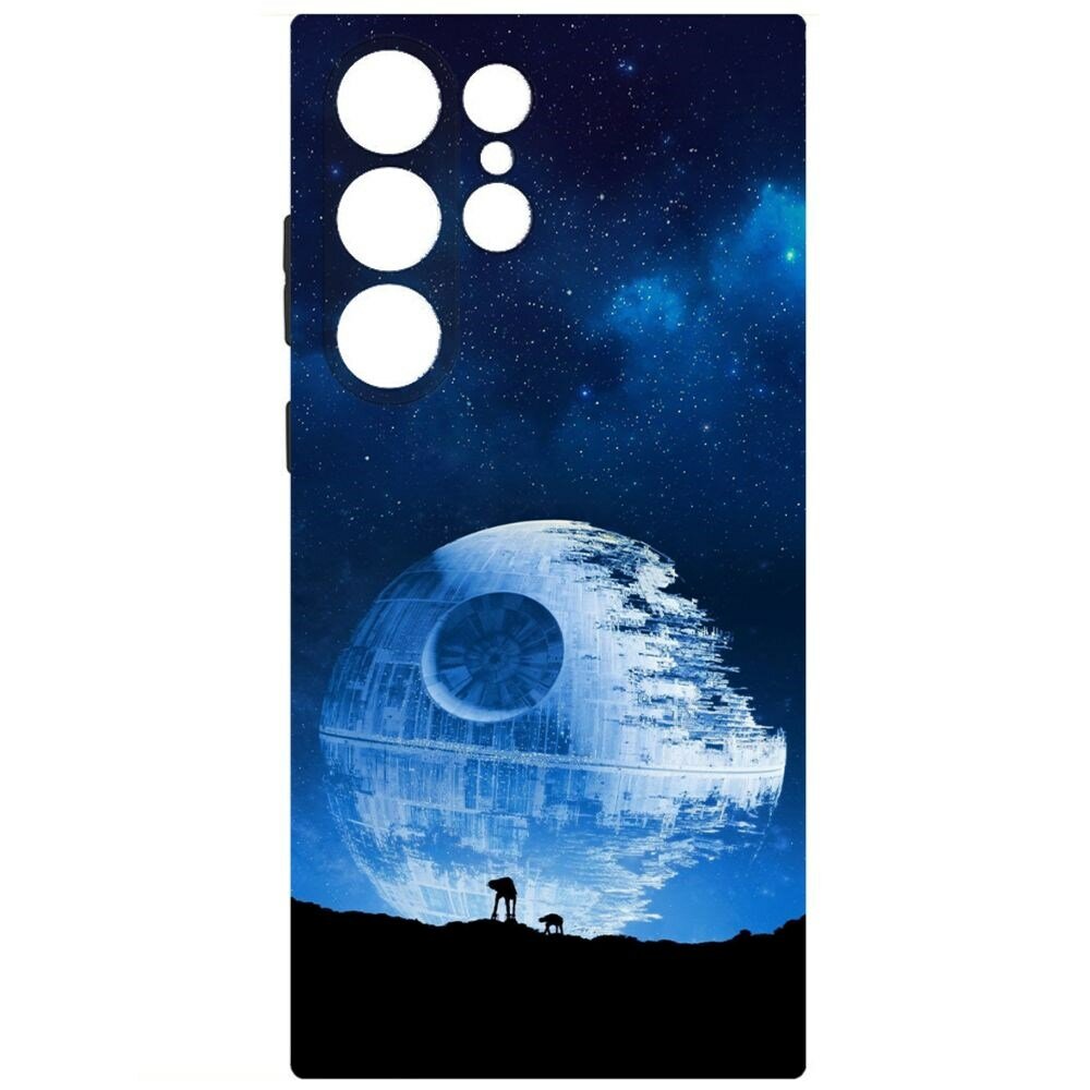 Чехол-накладка Krutoff Soft Case Звездные Войны. Звезда смерти для Samsung Galaxy S23 Ultra черный