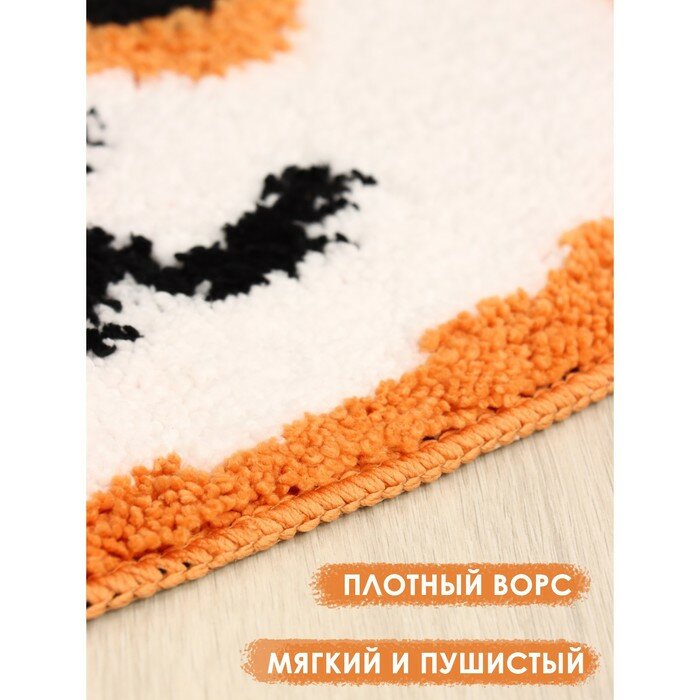 Коврик Доляна «Корги», 50×40 см, цвет оранжевый - фотография № 2