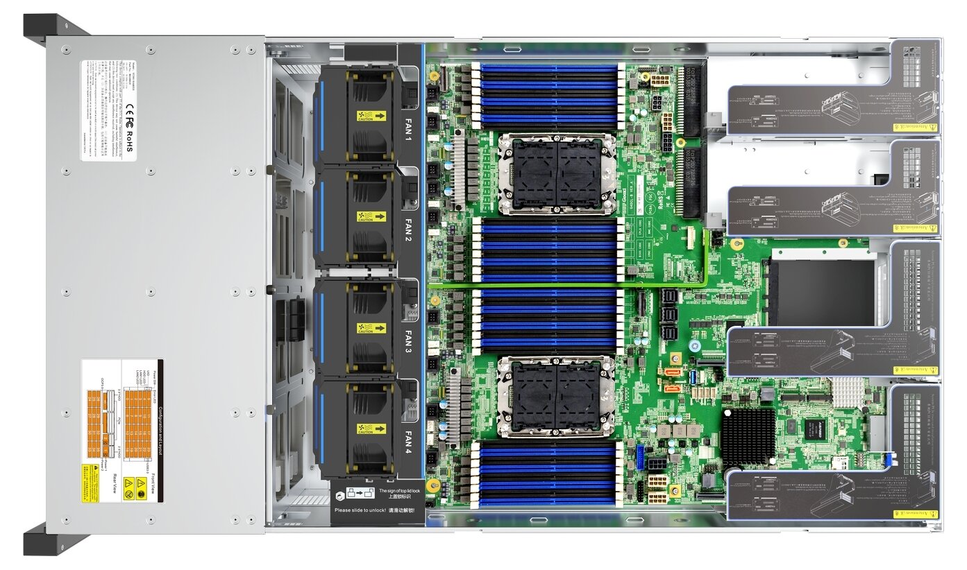 Серверная платформа Gooxi SL401-D36RE-G3 0210040080/4U/2x4189/ 32xDDR4-3200 RDIMM/LRDIMM/ 36x35"M2