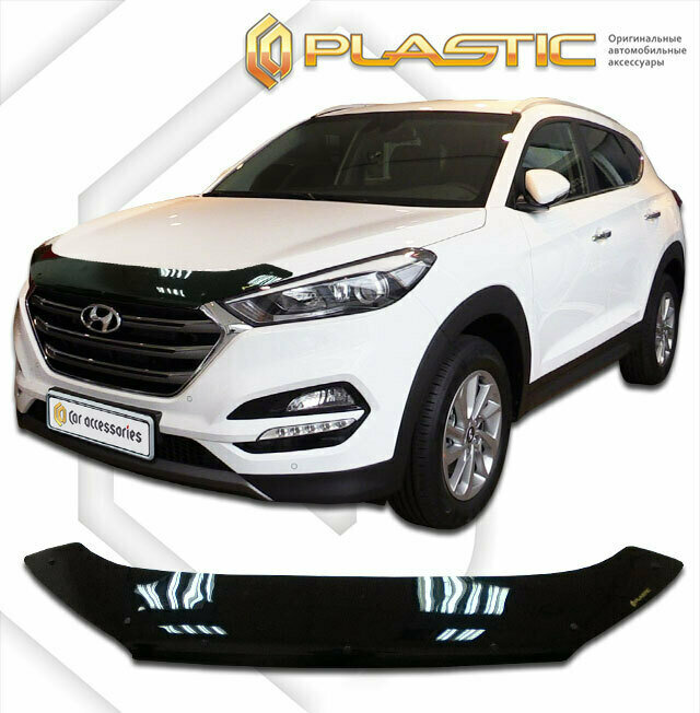 Дефлектор капота для Hyundai Tucson 2015-2021 Classic черный