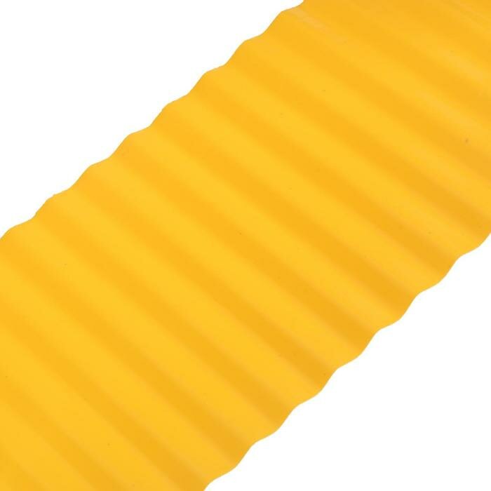 Greengo Лента бордюрная, 0.15 × 9 м, толщина 0.6 мм, пластиковая, гофра, жёлтая - фотография № 3