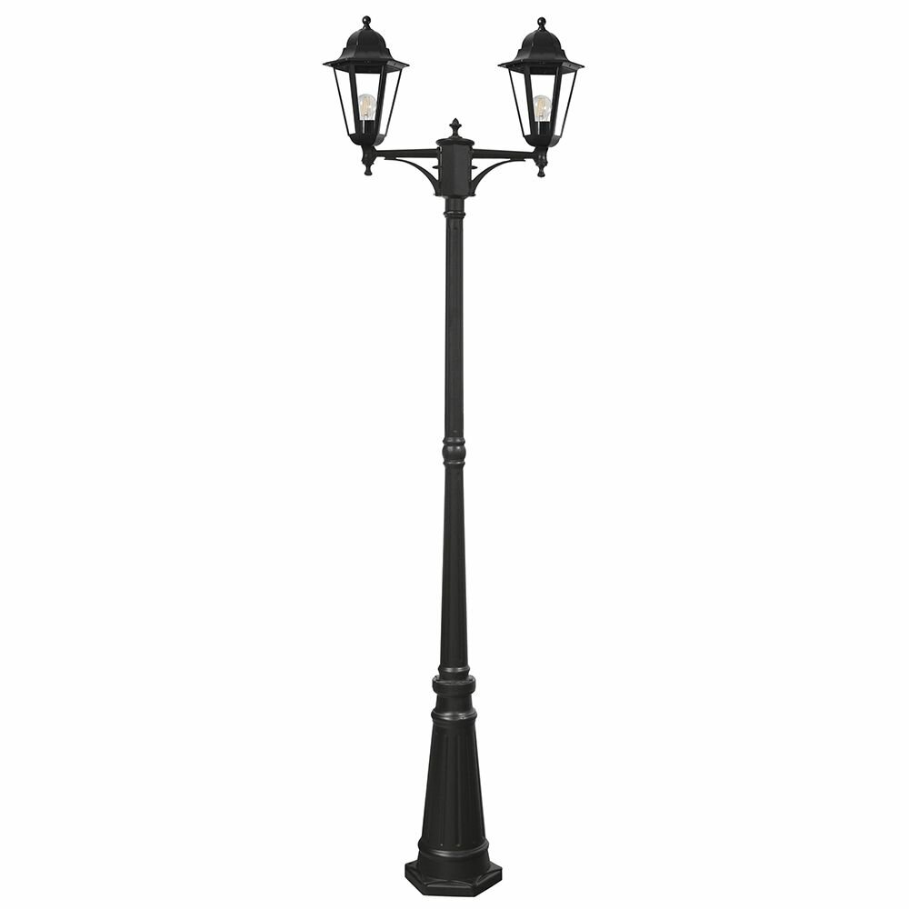 Светильник садово-парковый Feron 6214/PL6214 столб 2*100W E27 230V, черный FERON 11078 (1 шт.)
