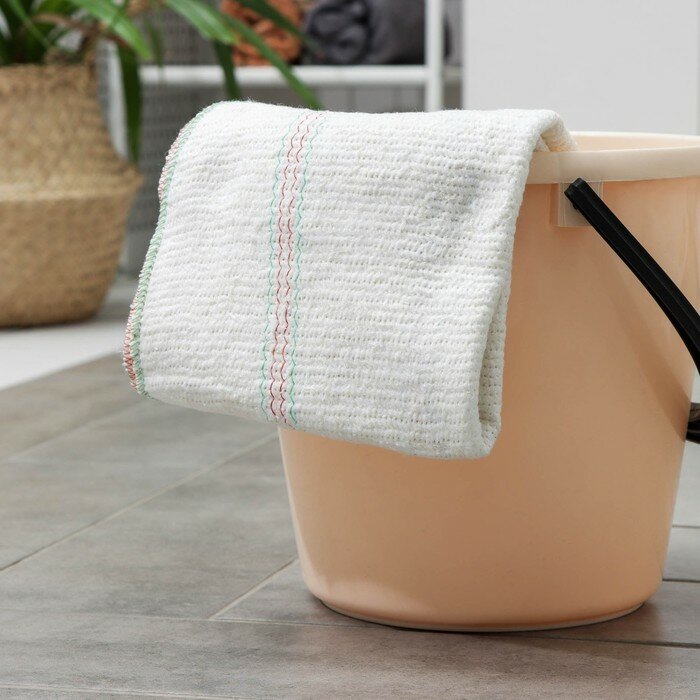 фото Тряпка для мытья пола Доляна, с отверстием для швабры, вискоза-ХПП, с оверлоком, 50×80 см, плотность 220 г/м, цвет белый