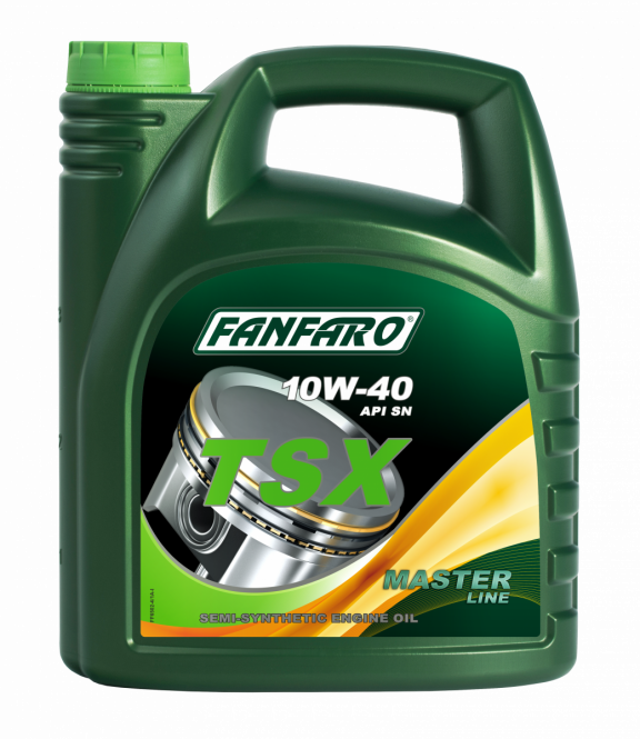 Полусинтетическое моторное масло FANFARO TSX SAE 10W40 API SL/CF ACEA A3/B4 5л.