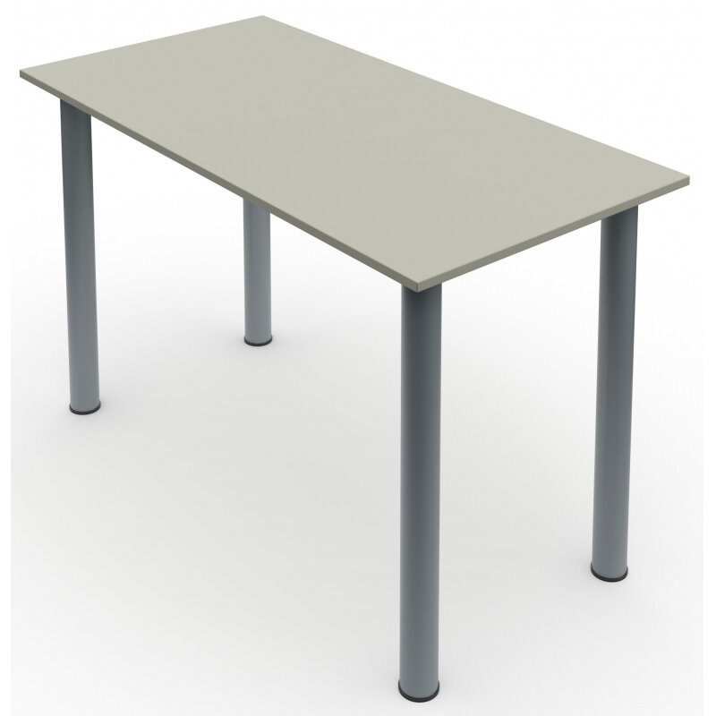 фото Парта МЕТ-Стол ученич. на круглых опорах 1200х600х760мм серый