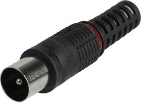 фото Разъем PROconnect TV штекер без пайки, черный 1шт