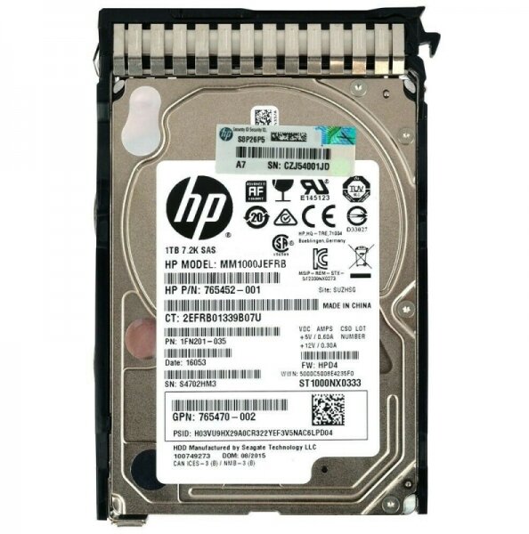 Жесткий диск HP 765464-B21 1Tb 7200 SAS 2,5" HDD