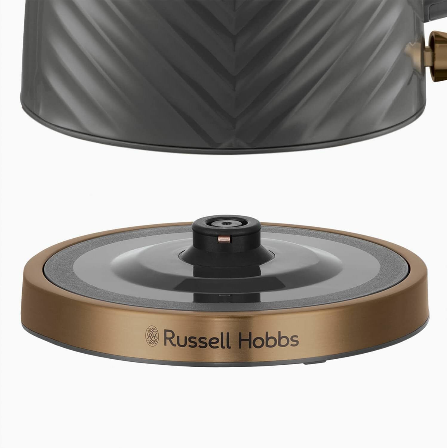 Электрический чайник Russell Hobbs 26380 Groove,беспроводной, 1,7 л, 3000 Вт, серый - фотография № 5