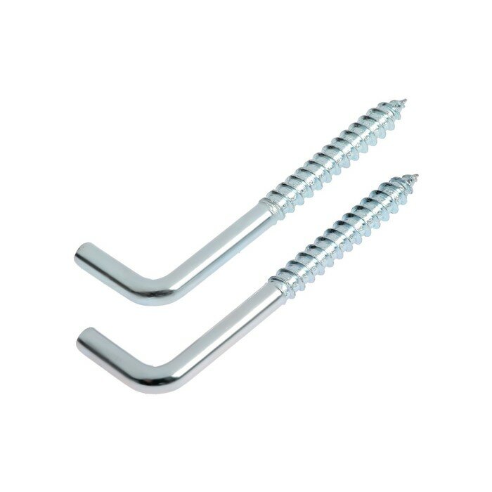 фото Шуруп-костыль тундра, белый цинк, 6x70 мм, 2 шт