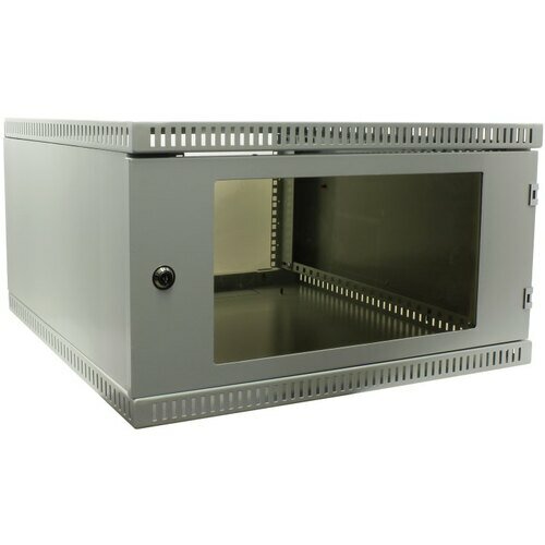 Шкаф коммутационный C3 Solutions WALLBOX LIGHT (NT176964) настенный 6U 600x650мм пер.дв.стекл несъемн.бок.пан. направл.под закл.гайки 25кг серый 600мм 19.5кг 340мм IP20 сталь - фото №1
