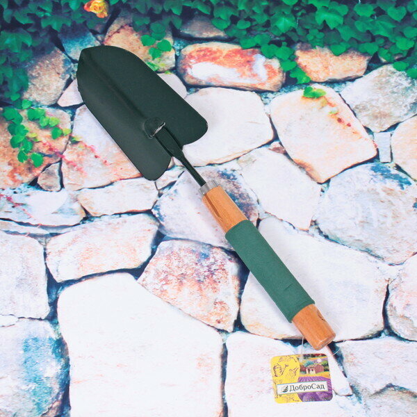 Совок посадочный «Эконика» 37см деревянная комбинированная ручка ДоброСад - фотография № 1