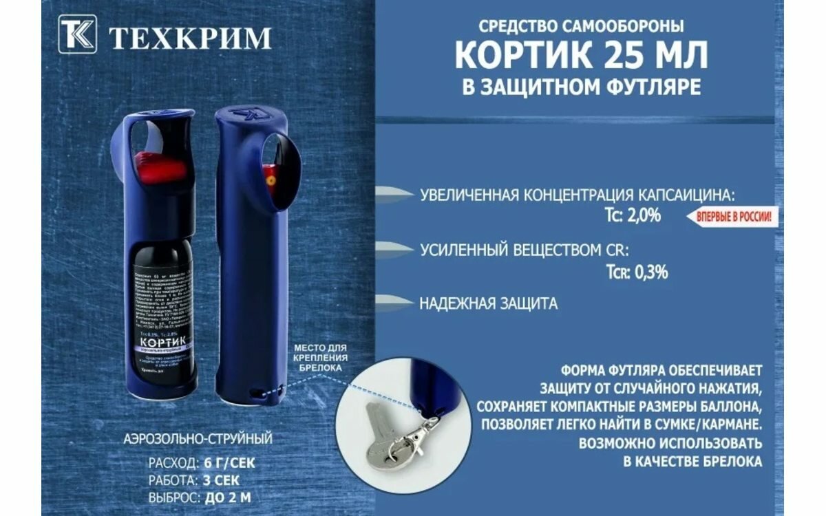 Баллончик Кортик аэрозольно-струйный 25мл в футляре