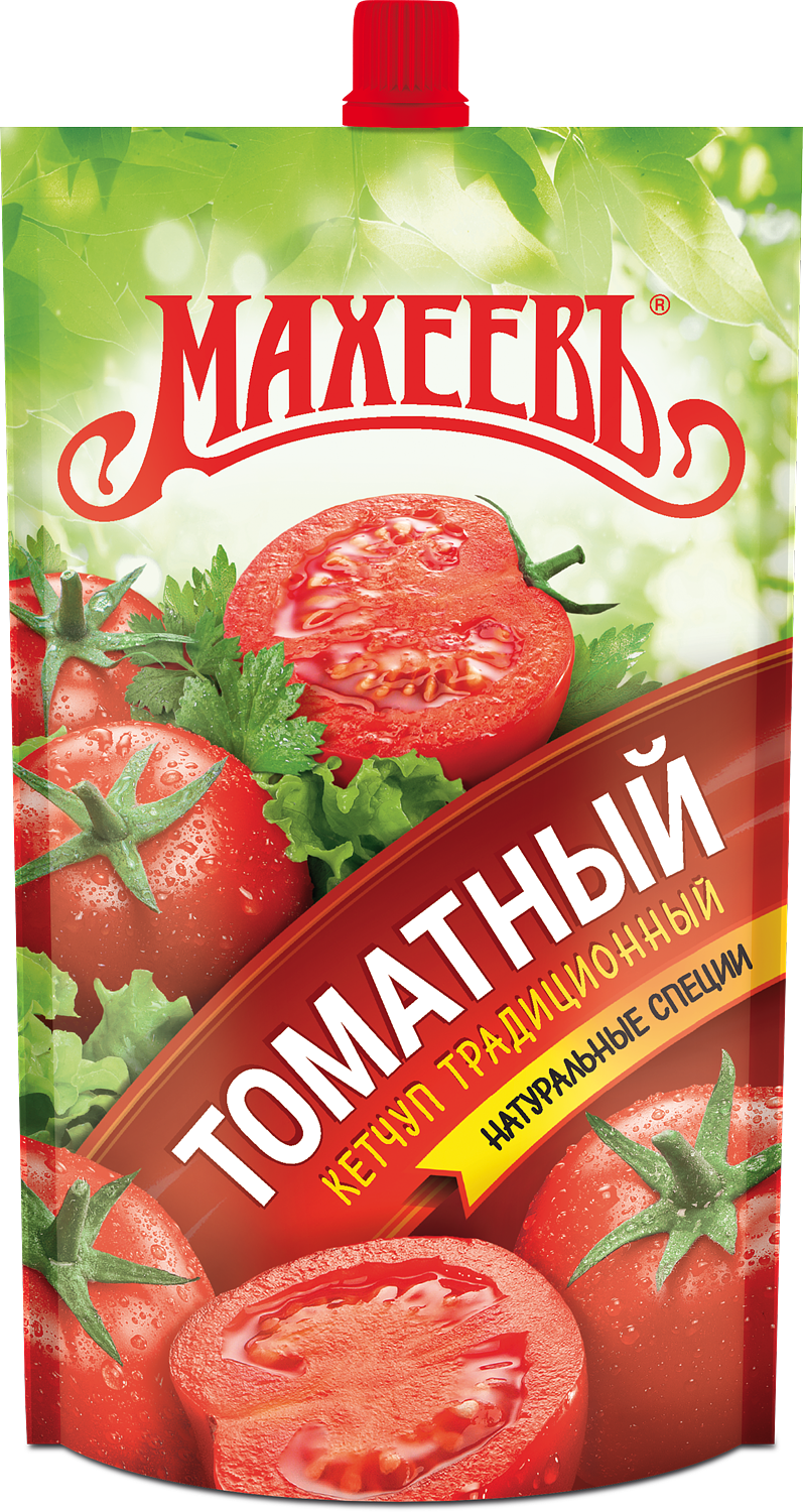 Упаковка из 16 штук Кетчуп Махеевъ Томатный традиционный дой-пак 260г