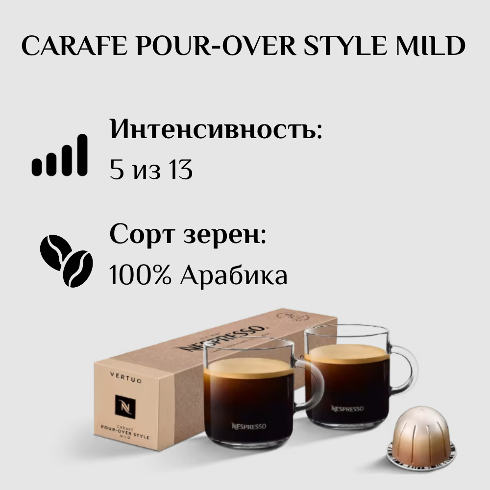 Капсулы для кофемашины Nespresso Vertuo CARAFE POUR-OVER STYLE MILD 100 штук - фотография № 3