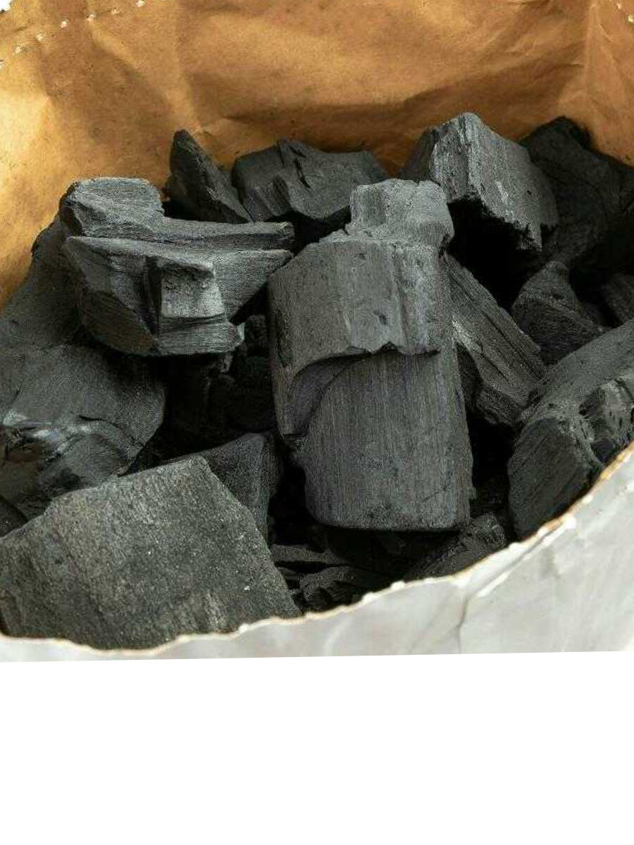Уголь древесный березовый для мангала для гриля для барбекю для шашлыка для камина средне-крупные куски 4,5 кг - фотография № 4