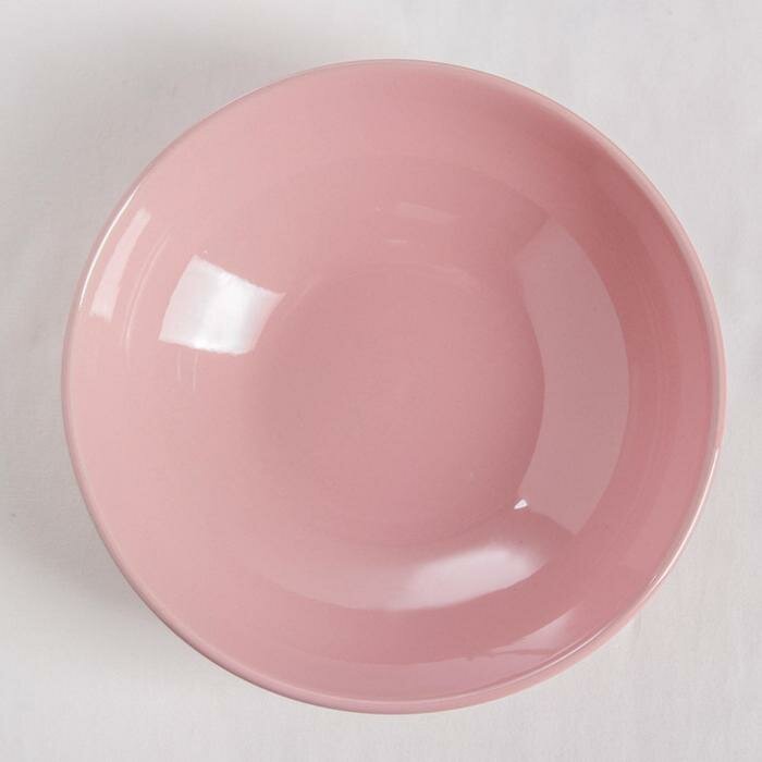 Миска керамическая Доляна «Пастель», 700 мл, d=18 см, цвет розовый - фотография № 2