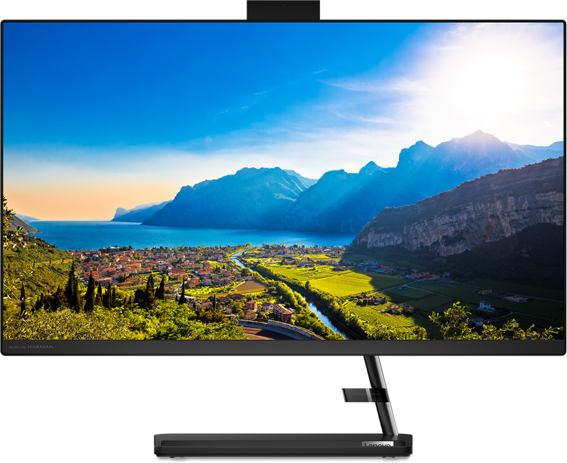 Lenovo Моноблок/ Lenovo IdeaCentre AIO 3 27ALC6 27"(1920x1080 IPS)/AMD Ryzen 7 5700U(1.8Ghz)/8192Mb/512SSDGb/noDVD/Int:AMD Radeon/Cam/BT/WiFi/war 1y/8.77kg/black/noOS + RU kbd, mouse USB