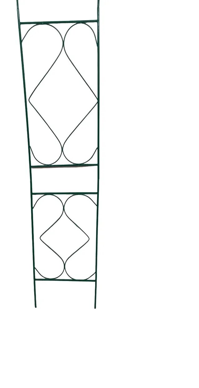 Арка садовая металлическая для растений (для сада) Ромб-3 разборная зелёная, 240х110х40см., труба d=10 - фотография № 2