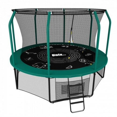 Батут для улицы UNIX Unixfit line 8 ft SUPREME GAME green зеленый s-dostavka