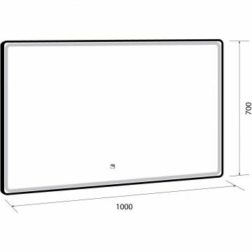 Зеркало Dreja Point LED 100х70 c сенсорным выключателем (99.9030) - фотография № 3