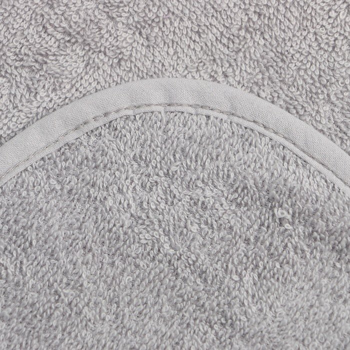 Набор Крошка Я (полотенце-уголок, рукавица, нагрудник), серый, 100% хл, 360 гр/м2 - фотография № 4
