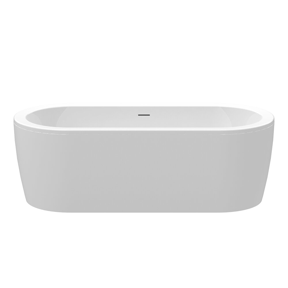 Ванна акриловая отдельностоящая Cezares SLIM CENTRAL-180-80-60-W37-SET