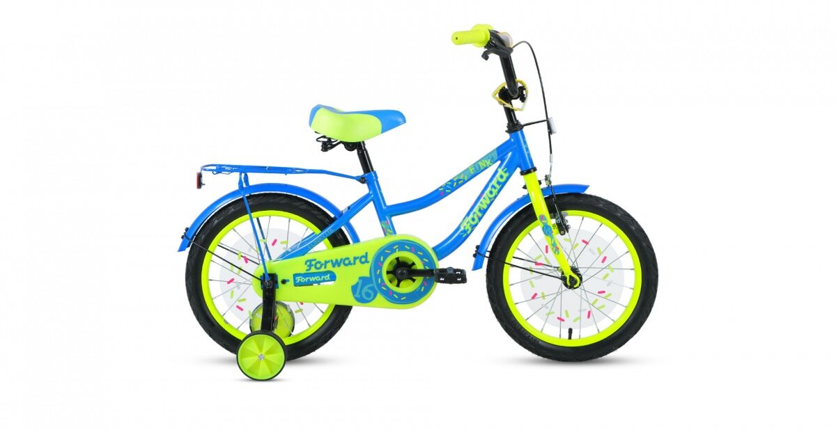Велосипед Forward Funky - 16" 2020 (-, голубой / светло-зеленый, RBKW0LNG1033)