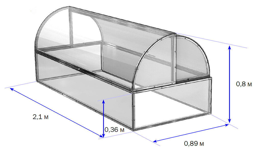 Парник Лотос 210х89х80 см - фотография № 2