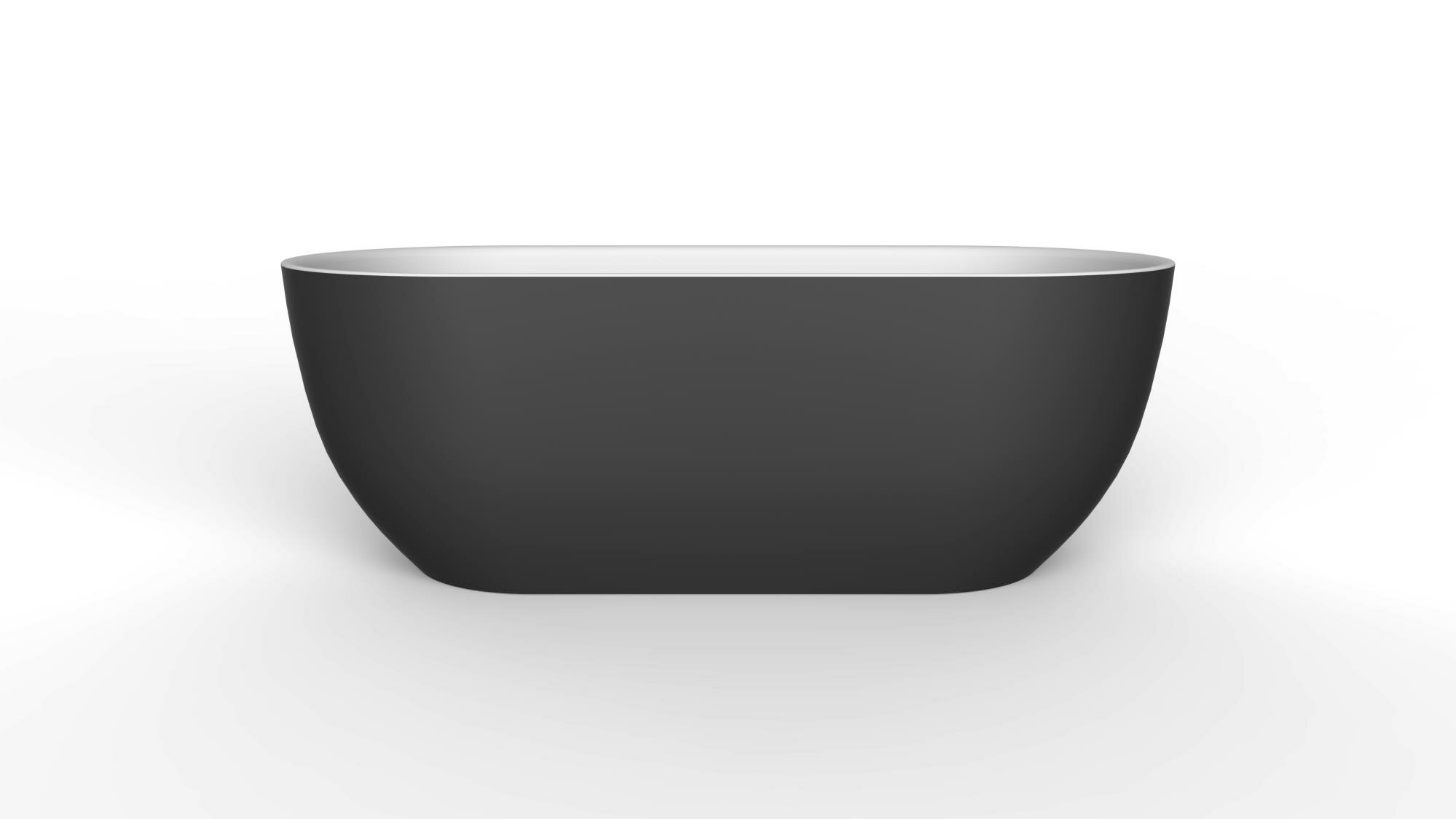 Акриловая ванна BelBagno BB70-1500-800-W/NM белый глянец внутри черный матовый снаружи