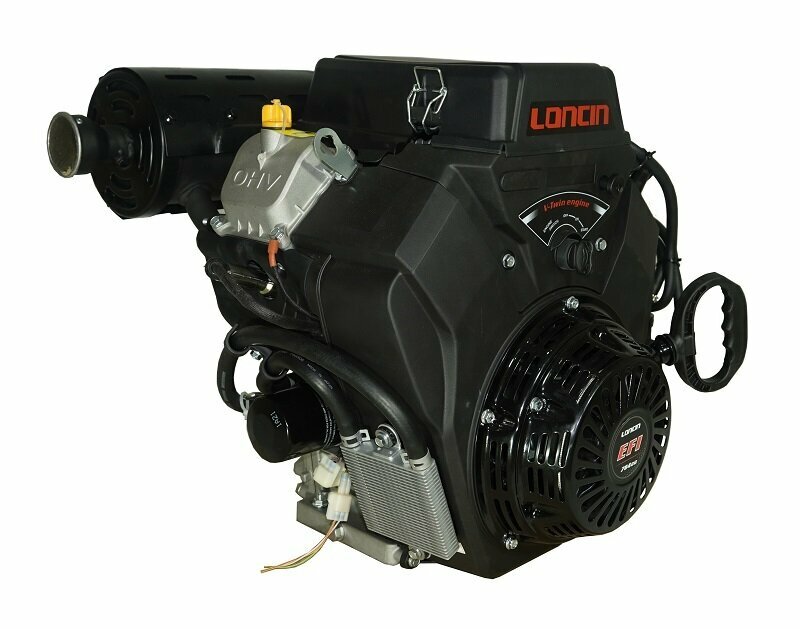 Двигатель бензиновый Loncin H765i (H type) D25 20А (30л. с 764 куб. см вал 25мм ручной и электрический старт катушка 20А)