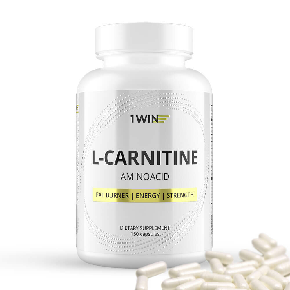 1WIN L-карнитин / L-carnitine / Похудение /Сушка/ Жиросжигатель 90 капсул