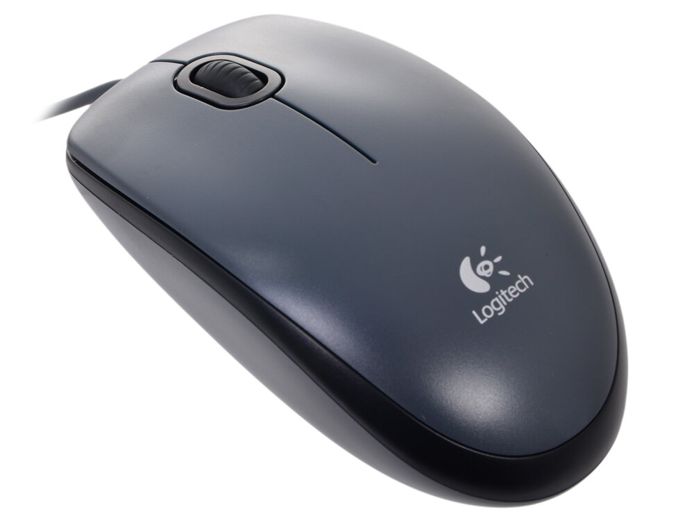 Мышь LOGITECH M90, серая (910-001794)