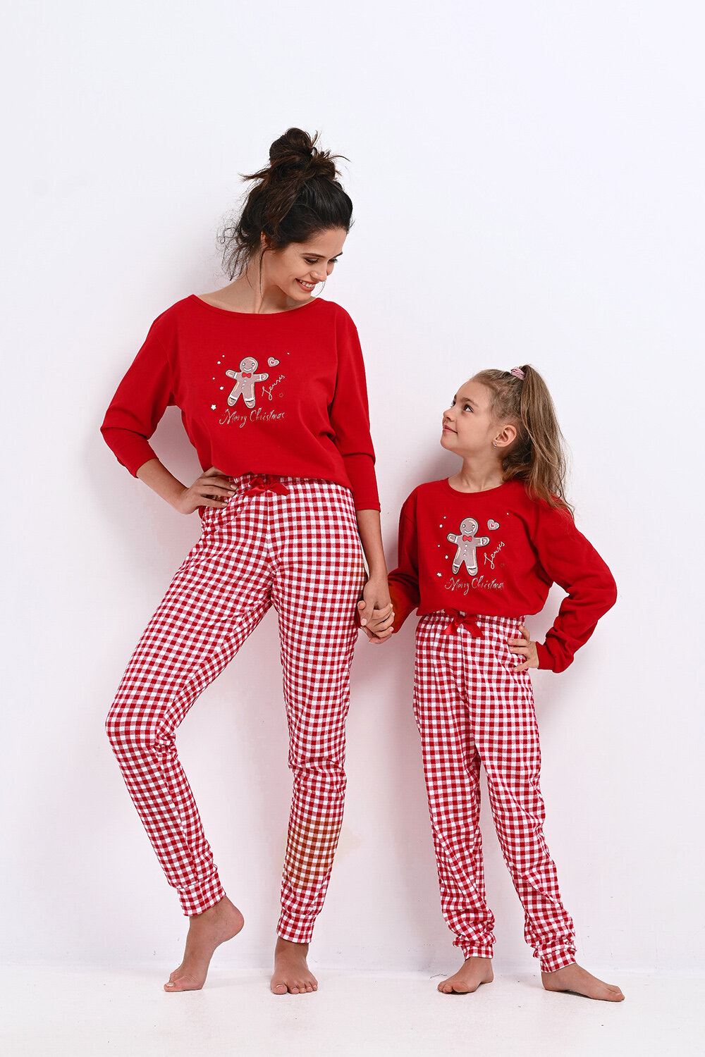 Пижама женская SENSIS Christmas Cookie, лонгслив и брюки, красный (Размер: M) - фотография № 2
