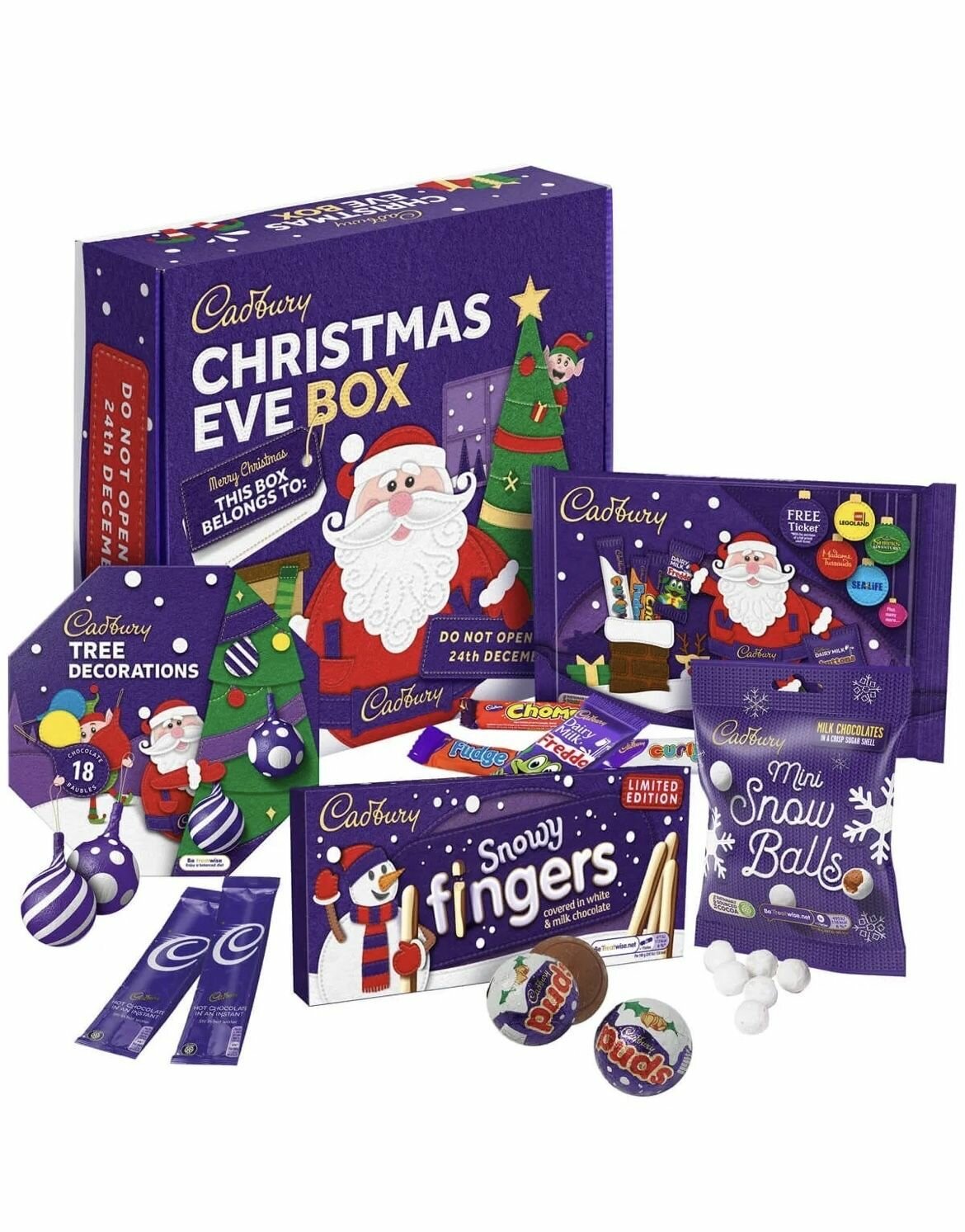 Набор шоколада CADBURY CHRISTMAS EVE GIFT BOX, новогодний, 6шт - фотография № 1