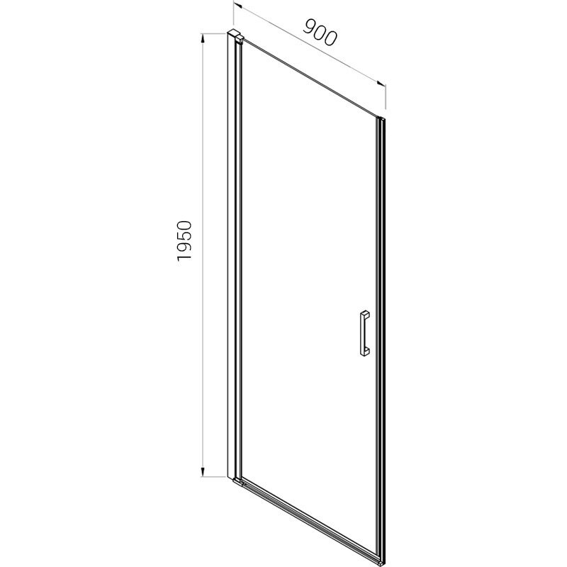 Душевая дверь Vincea Alpha VDP-3AL900CL 90х195 стекло прозрачное - фотография № 2